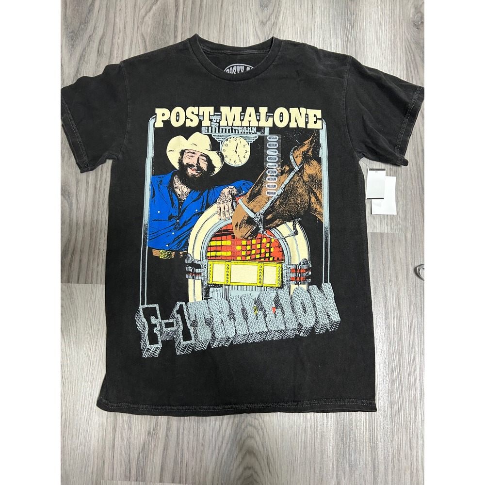 Post Malone Posty Co Graphic T Shirt Black Cotton Medium F1 Trillion Posty Music